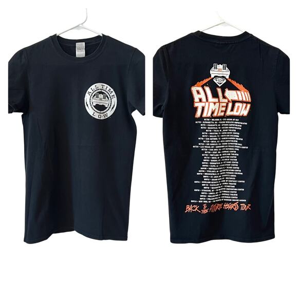All Time Low Back To The Future Hearts Tour T-Shirt Mens Women's Sz S Pop Punk - Picture 1 of 6